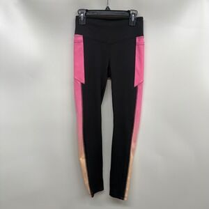PINK Active Black Pink Ombre High Waist Leggings Pockets XS Athletic Workout